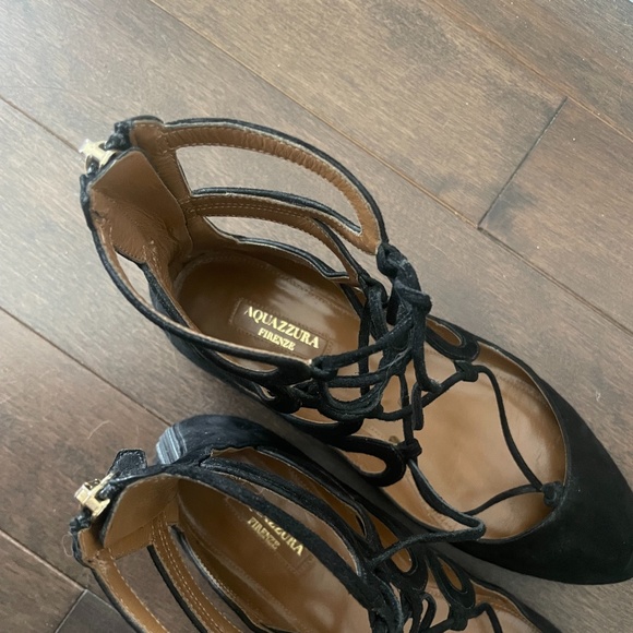 Aquazzura 'Holli' ballerinas Black Suede Leather flat - Picture 5 of 9